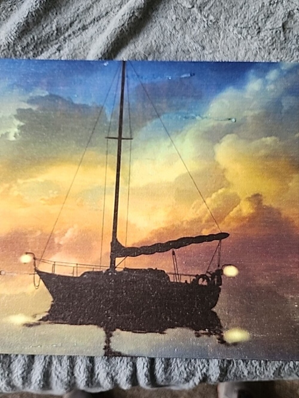 Sunset Sailboat Canvas Wall Art - Unbranded Multi-Color